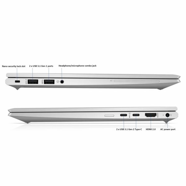 ⁦HP EliteBook 845 G7- Ryzen 5 PRO 4650U- 16GB Ram DDR4- 256GB SSD M.2⁩ - الصورة ⁦2⁩